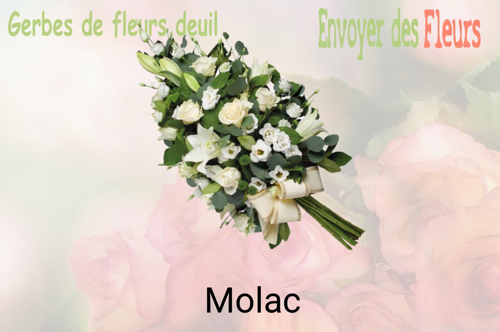 Gerbe de fleurs de deuil livrée à Molac